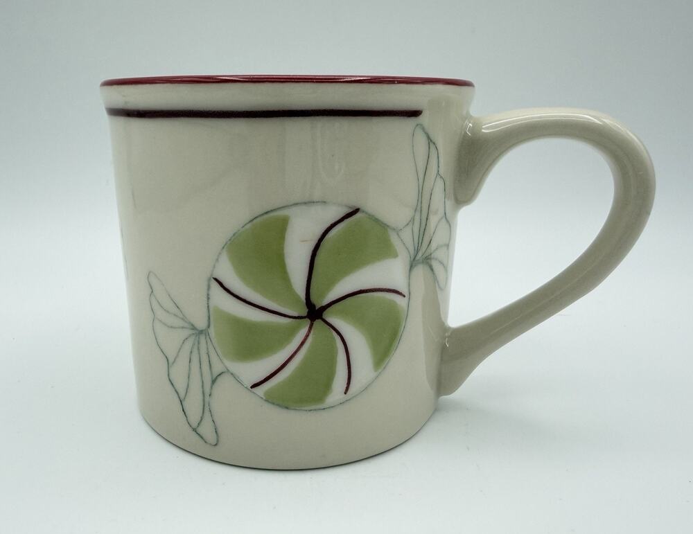 Starbucks Barista Series Hartstone 14oz Coffee Mug 3.75” Peppermint Candies USA